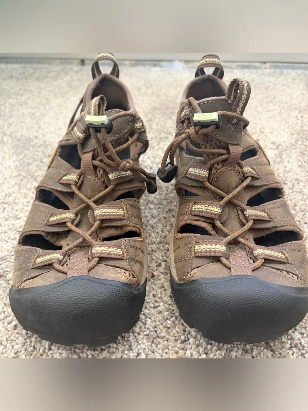 Keen Arroyo ll Sandals Men’s Brown With Lime Green Vented Hiking/Water Sports